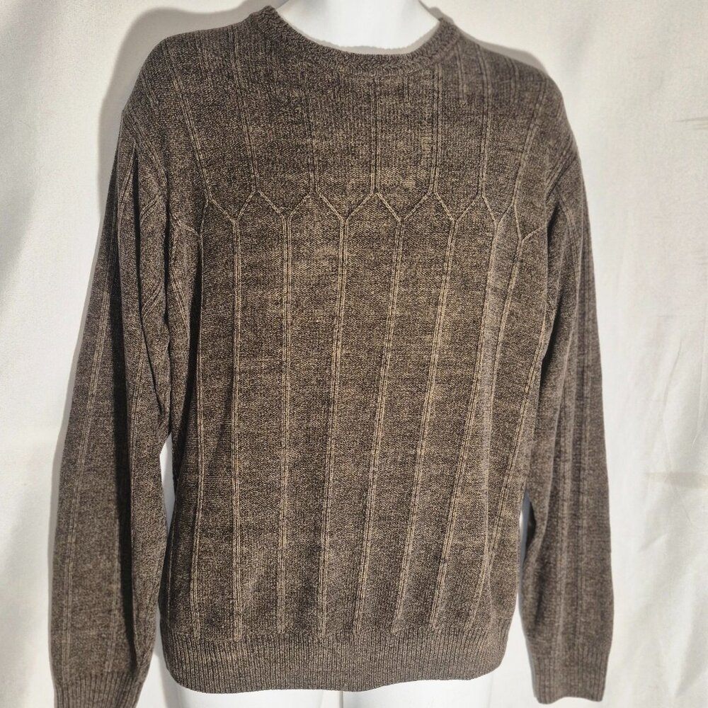 DOCKERS Sweater, Brown and Gold, loose fit in size Large